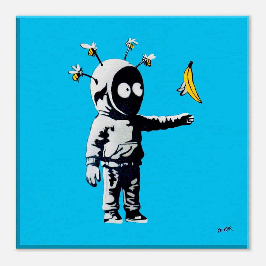 Toile BZ Free Banana — Format 30×30 cm — Mr Klink
