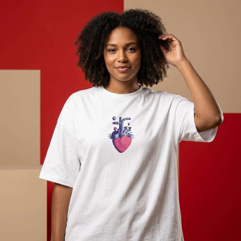 T-shirt femme Cœur Mécanique par Mr Klink — vue dos