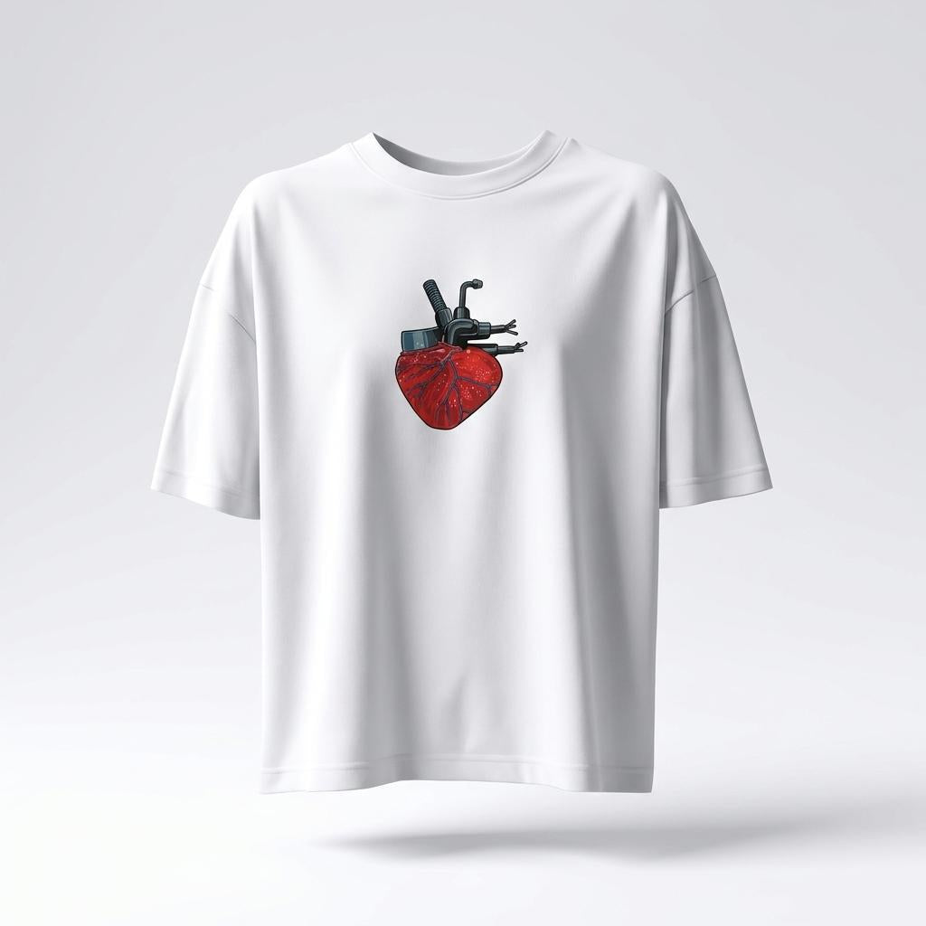 T-shirt femme Cœur Mécanique par Mr Klink — vue face