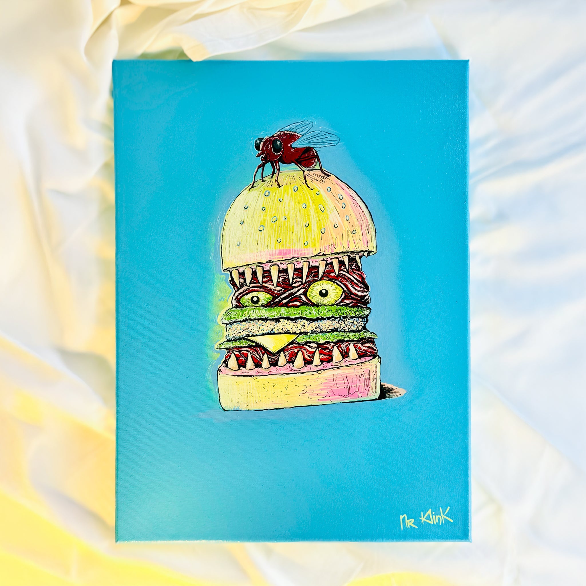 🍔 FLY BURGER (2025) – Œuvre Originale - Mr Klink - 🍔 FLY BURGER (2025) – Œuvre Originale