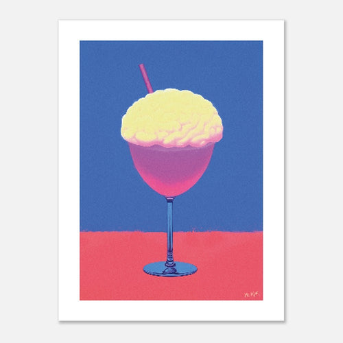 Cocktail Brain, tirage fine art, artiste Mr Klink, Paris

